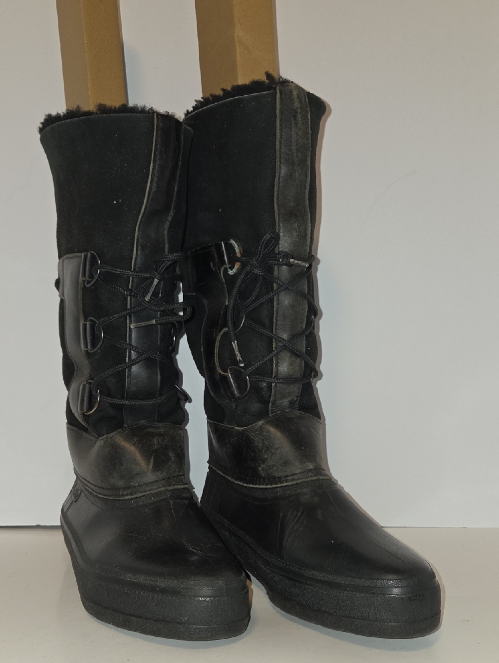 Baffin Black Waterproof Winter Boots Lace Up Insulated Tall Size 7